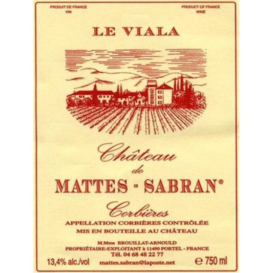 Mattes Sabran Corbieres La Viala '22